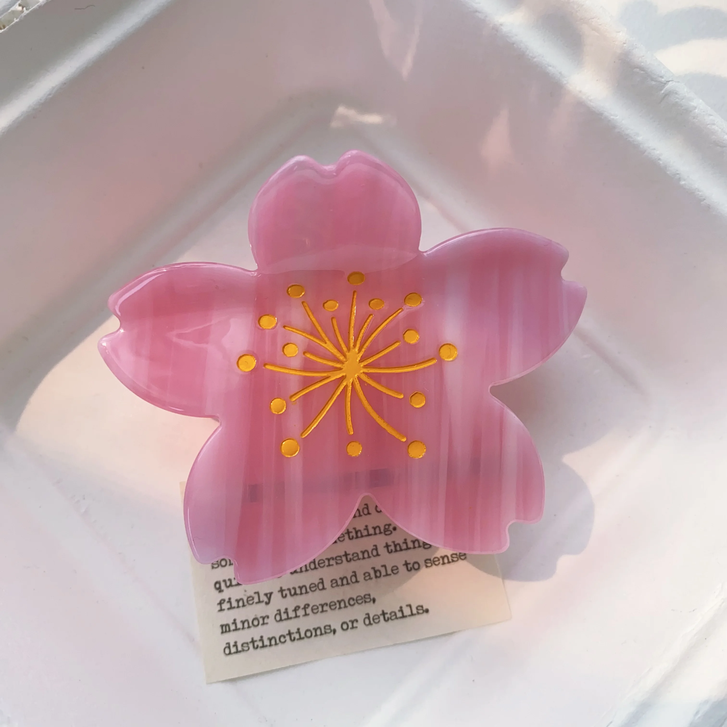Flower Acetate Hair Claw Clips, Sunflower Cherry Blossom Lily Shark Clips