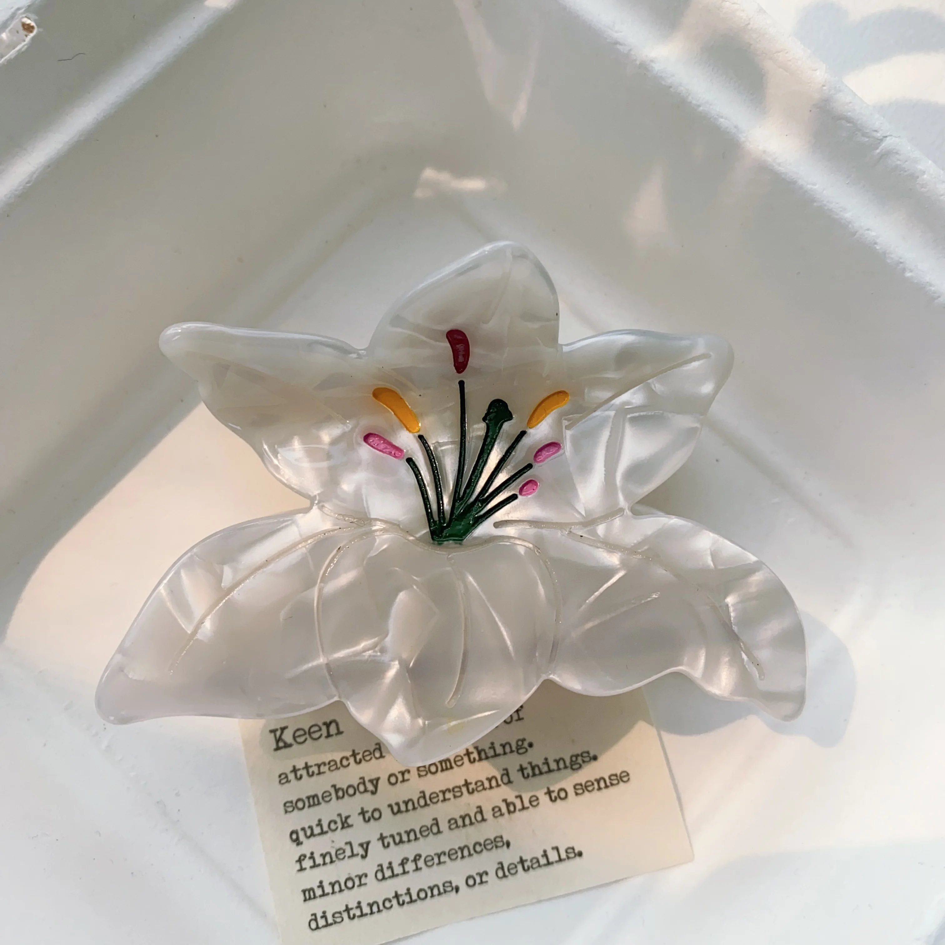 Flower Acetate Hair Claw Clips, Sunflower Cherry Blossom Lily Shark Clips