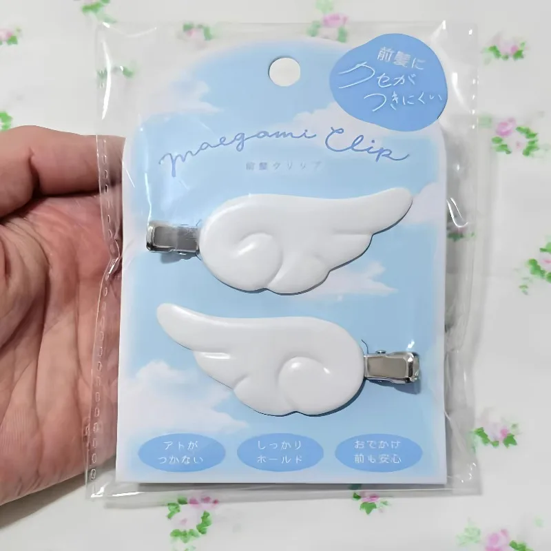 2pcs Y2K Harajuku Angel Wing Hair Clips Kawaii Sweet Girls Hairpins Barrettes Headwear Ornaments Fashion Jewlery Accessories