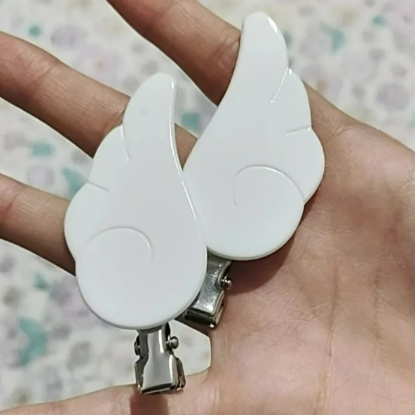 2pcs Y2K Harajuku Angel Wing Hair Clips Kawaii Sweet Girls Hairpins Barrettes Headwear Ornaments Fashion Jewlery Accessories