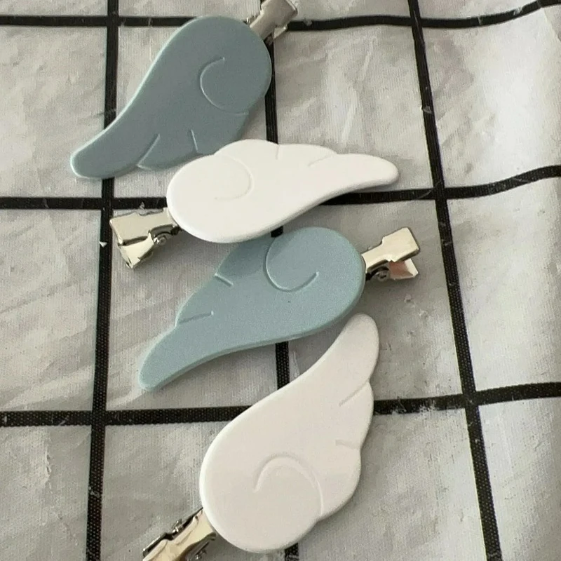 2pcs Y2K Harajuku Angel Wing Hair Clips Kawaii Sweet Girls Hairpins Barrettes Headwear Ornaments Fashion Jewlery Accessories