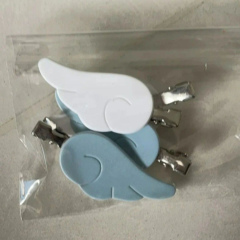 2pcs Y2K Harajuku Angel Wing Hair Clips Kawaii Sweet Girls Hairpins Barrettes Headwear Ornaments Fashion Jewlery Accessories