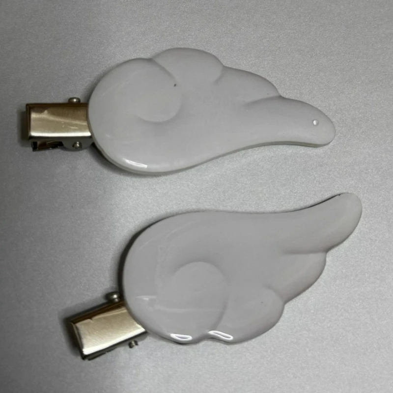 2pcs Y2K Harajuku Angel Wing Hair Clips Kawaii Sweet Girls Hairpins Barrettes Headwear Ornaments Fashion Jewlery Accessories