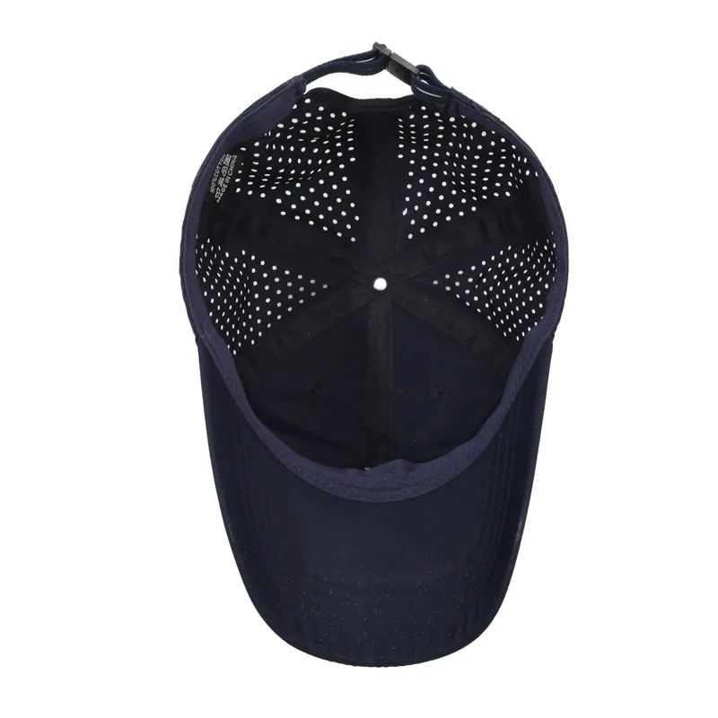 Quick-dry Baseball Cap for Men, R Logo, Perforated Mesh, Breathable, Duckbill Cap, Summer, Simple Outdoor Sun Protection Hat