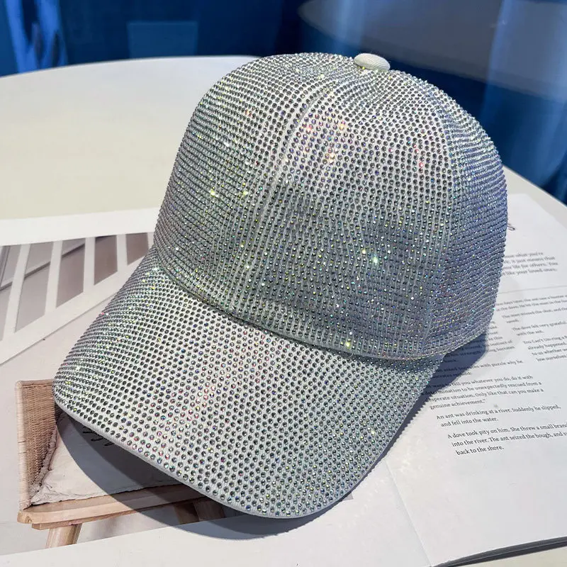Full Diamond Luxury Rhinestones Baseball Caps for Women Men Cotton Bones Snapback Hip Hop Cap Gorras Casquette Sun Hats