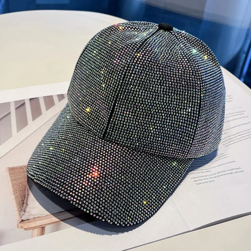 Full Diamond Luxury Rhinestones Baseball Caps for Women Men Cotton Bones Snapback Hip Hop Cap Gorras Casquette Sun Hats