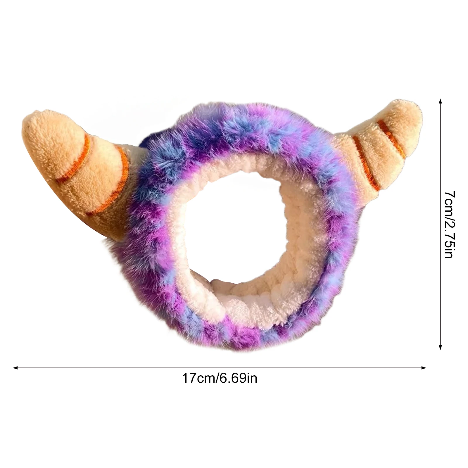 Purple Monster Plush Headband For Women Face Washing Hair Accessories Soft Hairband For Makeup Skin Care