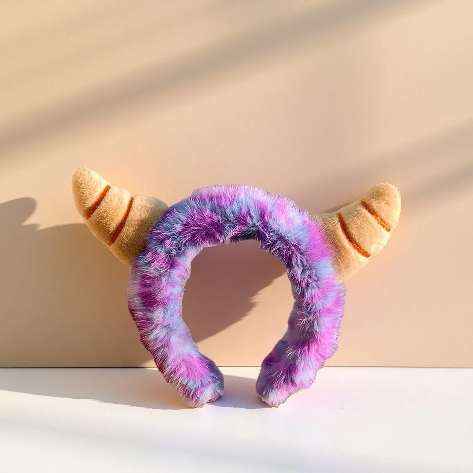 Purple Monster Plush Headband For Women Face Washing Hair Accessories Soft Hairband For Makeup Skin Care