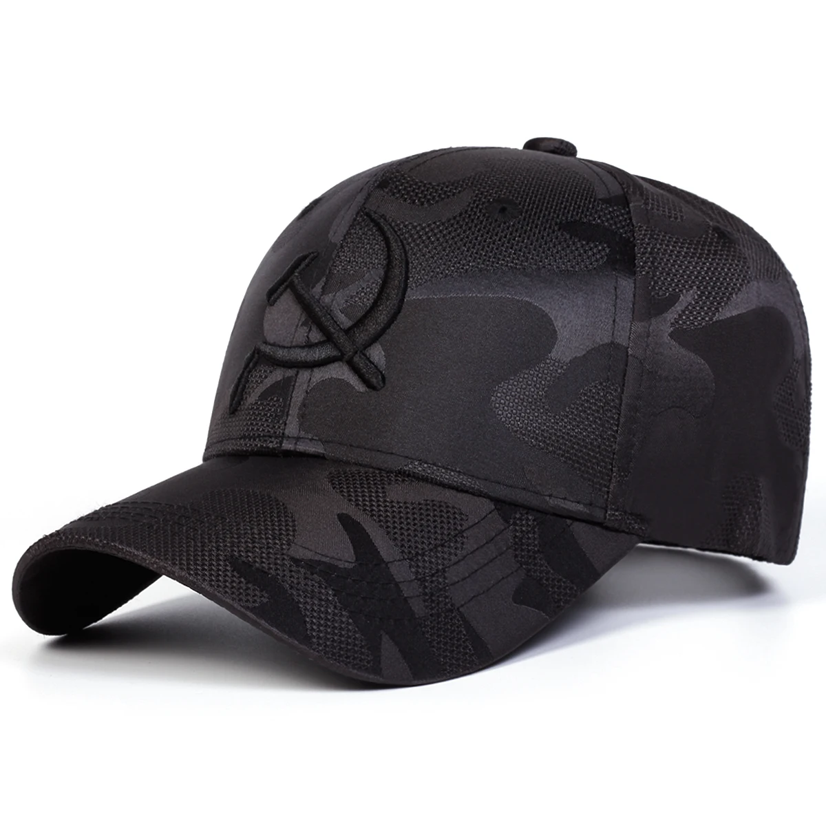 Unisex Hammer and Sickle Embroidery Baseball Caps Spring Autumn Outdoor Adjustable Casual Hats Sunscreen Hat Sports Cap
