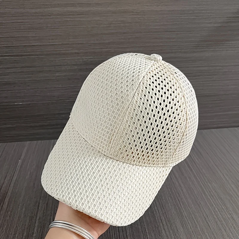 New Outdoor Casual Mesh Baseball Cap Simple Thin Breathable Summer Sun Hat for Women Men