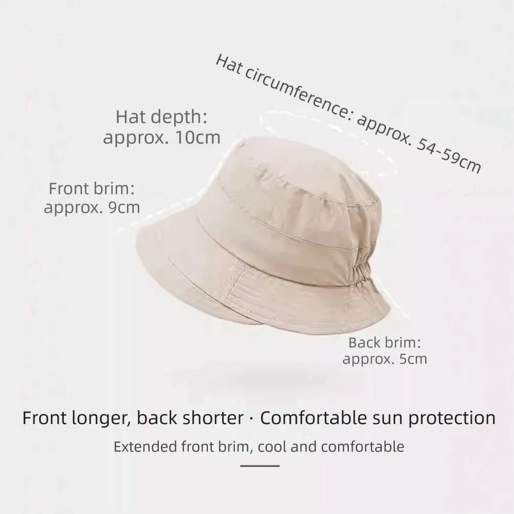 Casual Wide Brim Fisherman Hat Thin Sun-Proof Bucket Hat UV Protection Japanese Style Fishing Caps Camping