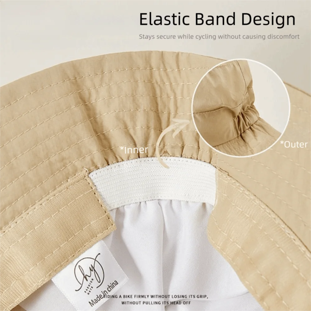 Casual Wide Brim Fisherman Hat Thin Sun-Proof Bucket Hat UV Protection Japanese Style Fishing Caps Camping