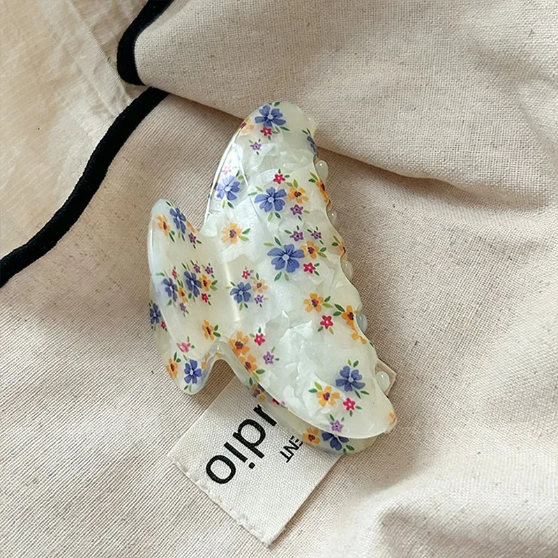 Korean High Quality Acetate Floral Patterns Hair Claw For Women Girls Sweet Hair Ornament Claw Clip Hair Clip Hair Accessories