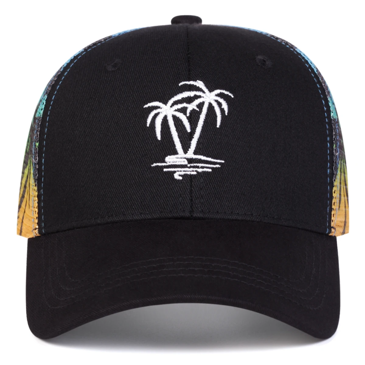 Unisex Coconut Tree Embroidery Baseball Net Caps Spring and Summer Outdoor Adjustable Casual Hats Sunscreen Hat Sports Cap