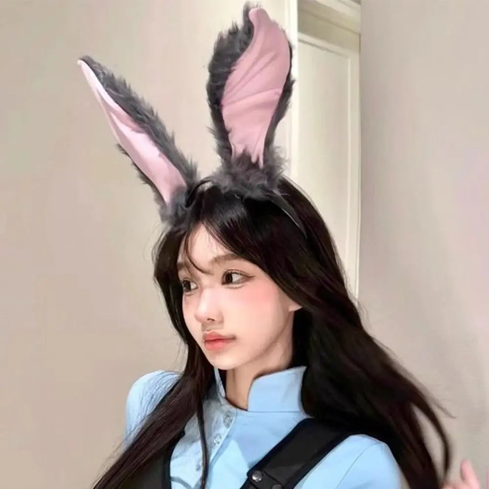 Sweet Plush Rabbit Ears Headbands Cosplay Bunny Girl Cute Girls Hairband Photo Prop Party Headwear Hair Accessories