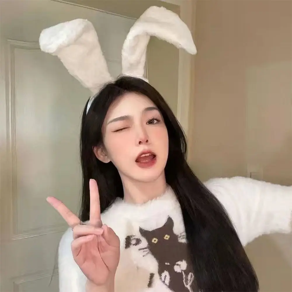 Sweet Plush Rabbit Ears Headbands Cosplay Bunny Girl Cute Girls Hairband Photo Prop Party Headwear Hair Accessories