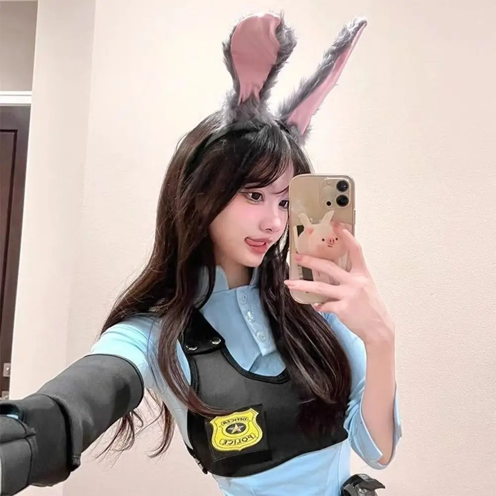 Sweet Plush Rabbit Ears Headbands Cosplay Bunny Girl Cute Girls Hairband Photo Prop Party Headwear Hair Accessories