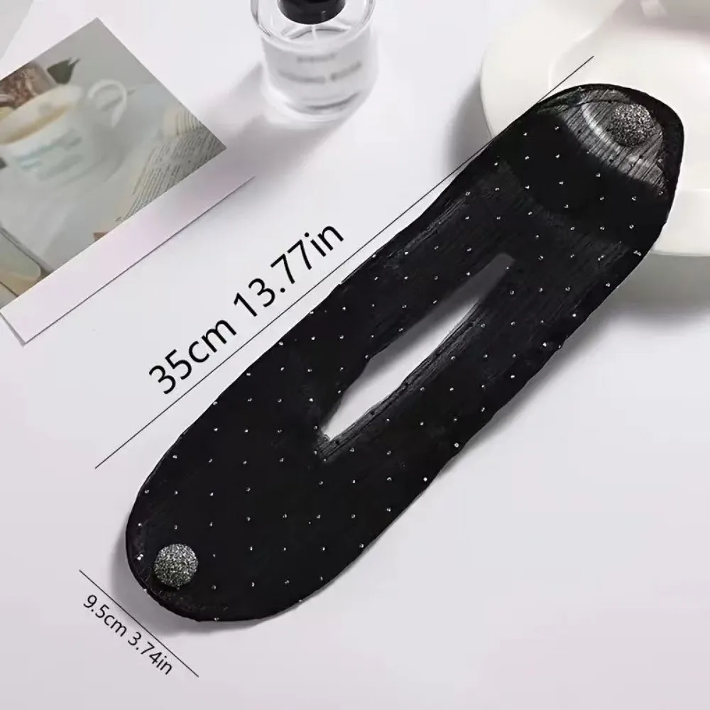 Elegant Flower Diamond Lazy Artifact Magic Hair Clip Mesh Hair Twist Bun Maker Lazy Hair Tie Hair Accessories