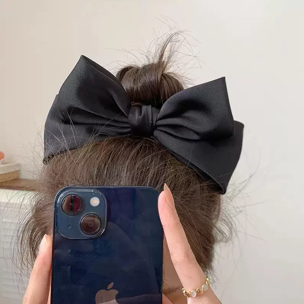 Korean Princess Hairpin 3D Bow Cute Hair Clips Ribbon Barrettes Girls Sauna Wear Women Hair Accessories Spring