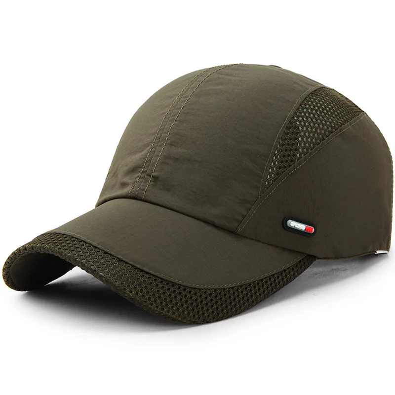 Summer Outdoor Sports Quick-Dry Mesh Baseball Cap, Unisex Duckbill Hat, Simple Solid Color Running Cap