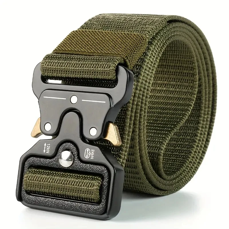 High Quality Tactical Belt for Men Fashionable Business Trend Outdoor Sports Canvas Breathable and Wear-Resistant Belt for Men