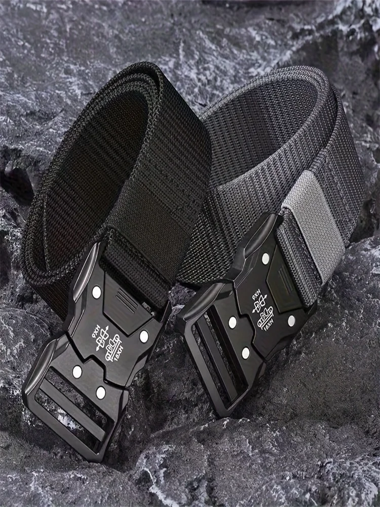 High Quality Tactical Belt for Men Fashionable Business Trend Outdoor Sports Canvas Breathable and Wear-Resistant Belt for Men