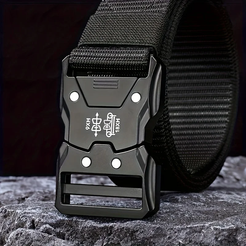 High Quality Tactical Belt for Men Fashionable Business Trend Outdoor Sports Canvas Breathable and Wear-Resistant Belt for Men