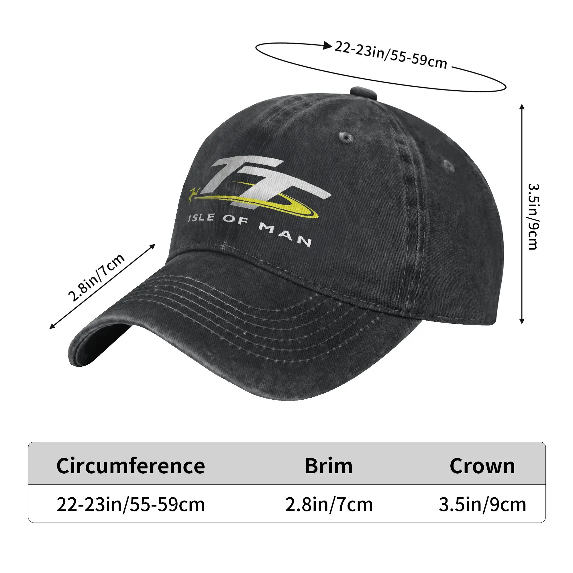 Isle of Man TT Motorcycle Race Logo Men Women Baseball Caps  Distressed Denim Hats Cap Classic Outdoor Fit Snapback Cap