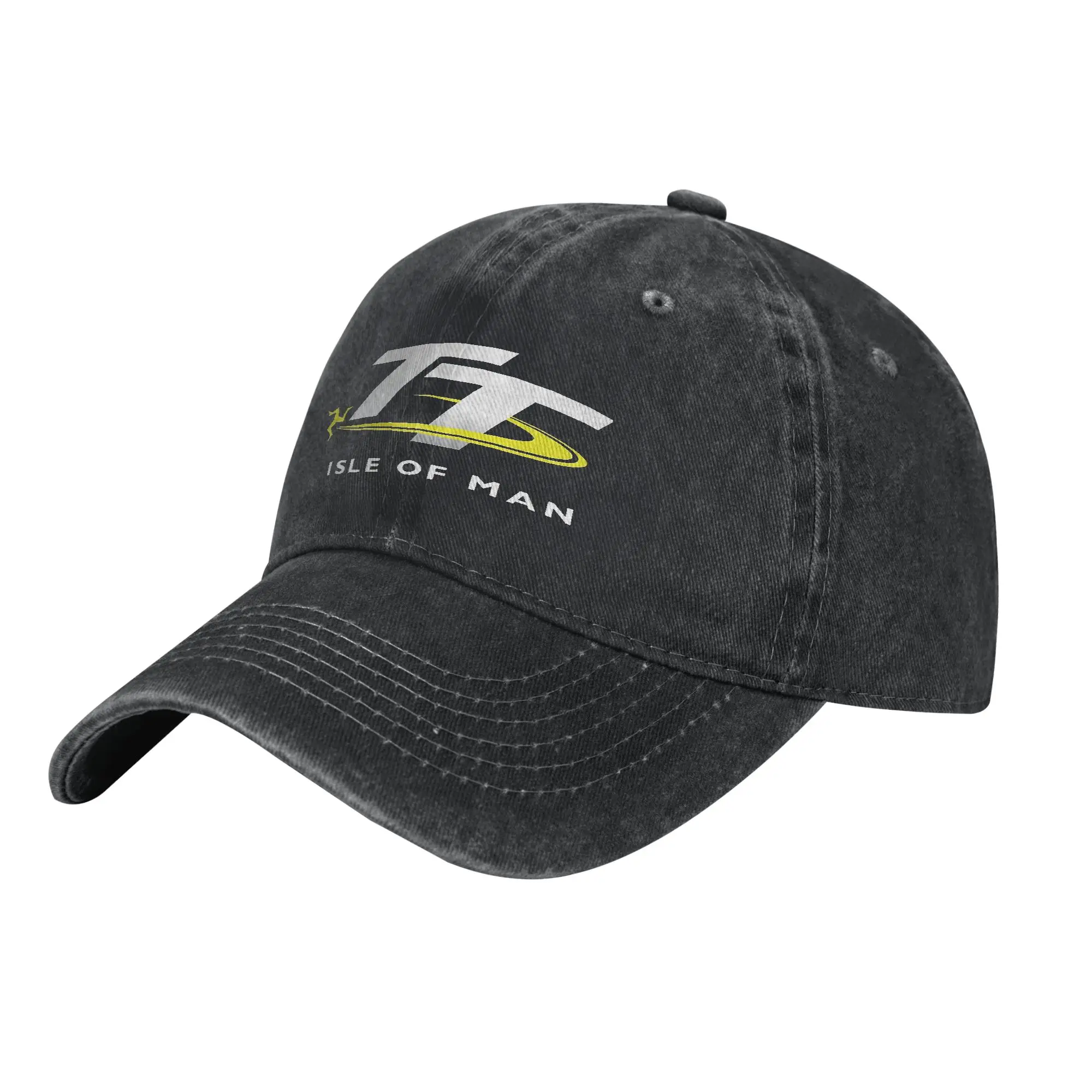 Isle of Man TT Motorcycle Race Logo Men Women Baseball Caps  Distressed Denim Hats Cap Classic Outdoor Fit Snapback Cap