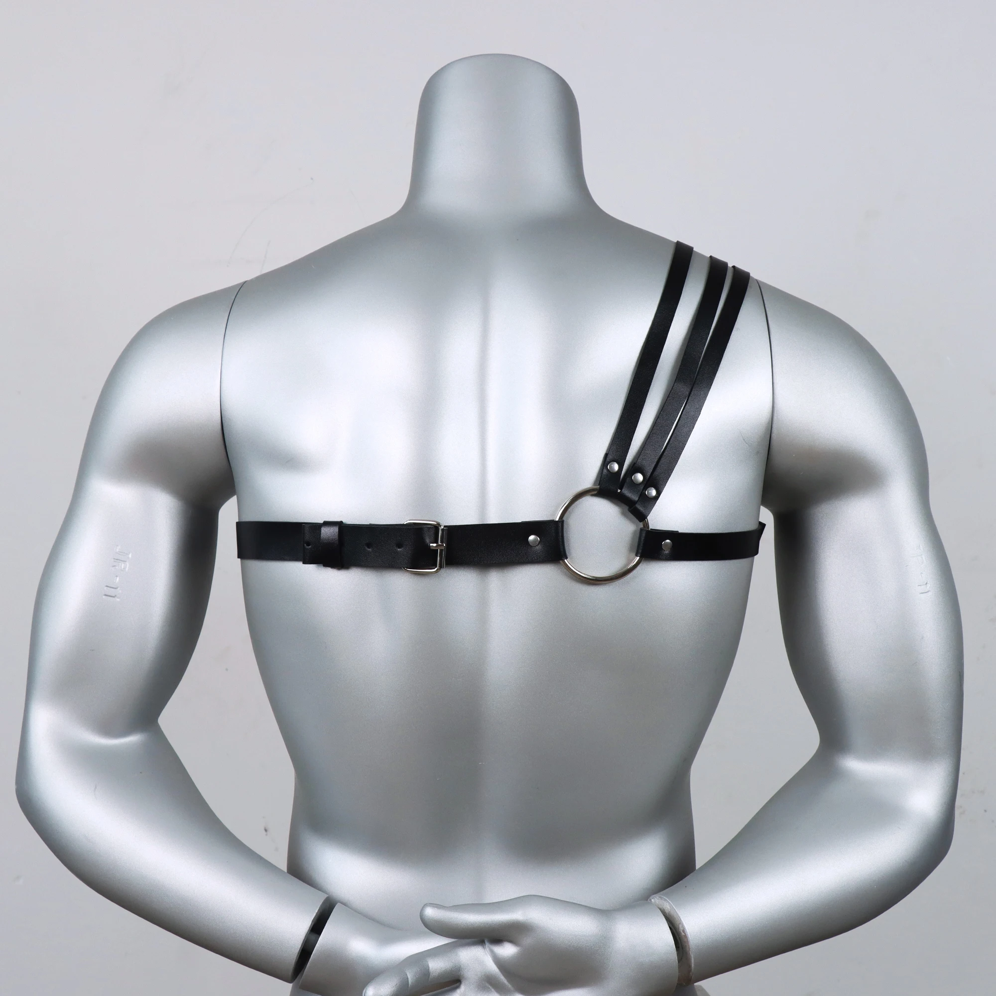 Men'S Punk Belt - Adjustable Formal Shirt Accessory,for Gothic, Valentine'S Day, Carnival Dress Up,Waist Strap Decoration