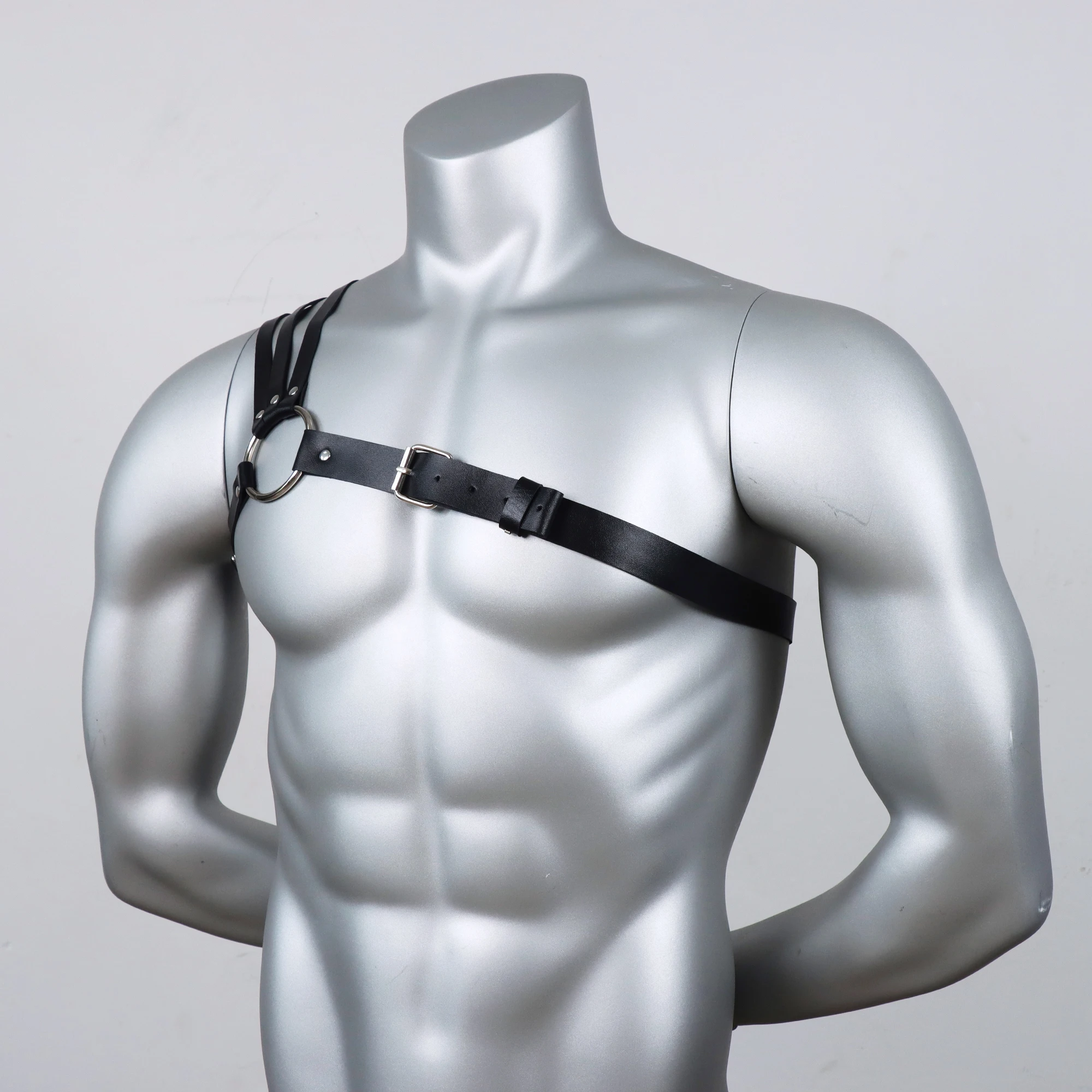 Men'S Punk Belt - Adjustable Formal Shirt Accessory,for Gothic, Valentine'S Day, Carnival Dress Up,Waist Strap Decoration
