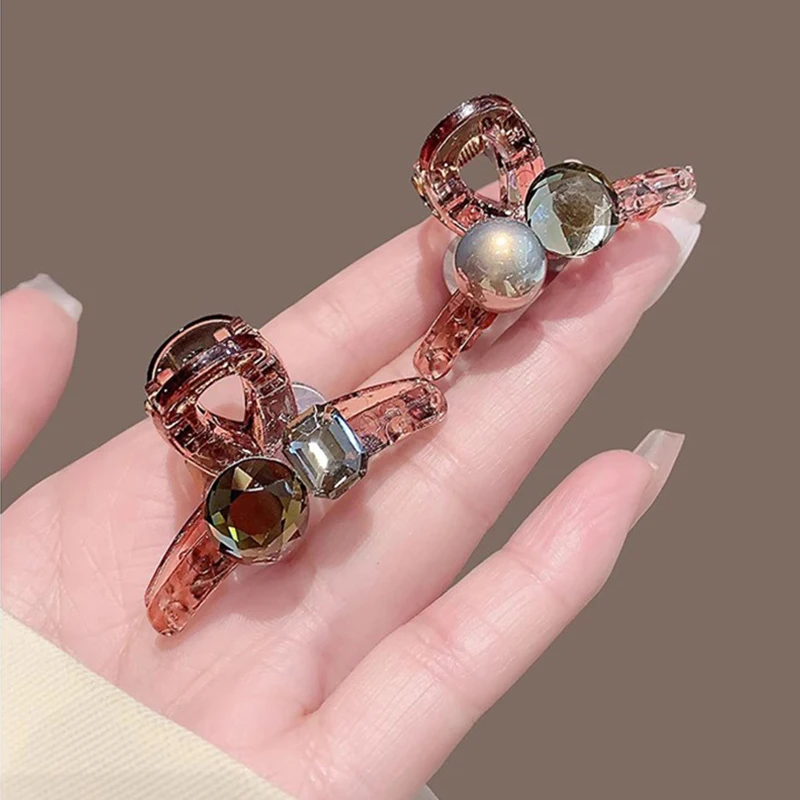 Elegant Bow Shark Clip Fashion Back Of Head Hair Clip Vintage Ponytail Fixed Hairgrips For Woman Simple Hollow Geometry Hairpin