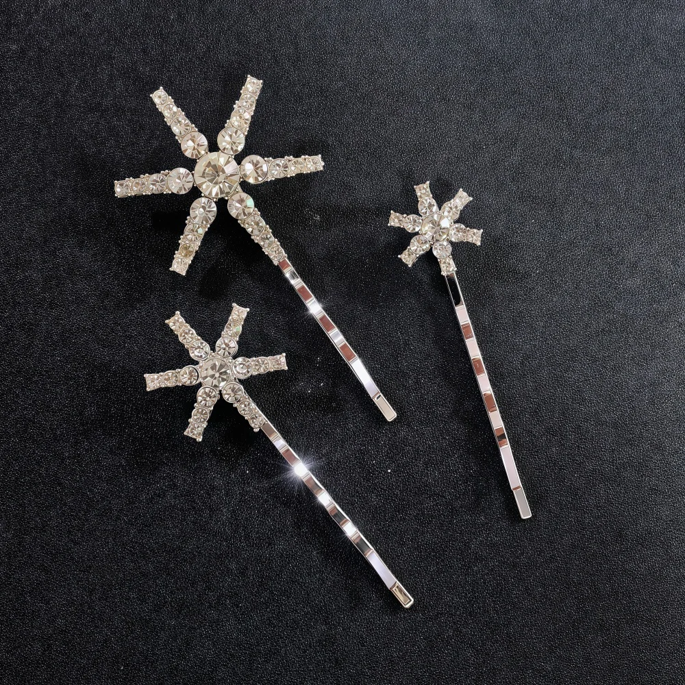 Crystal Star Hair Clip Pins For Bridal Women Girls Fashion Metal Hairpins Wedding Barrettes Bride Decorate Hair Accessories