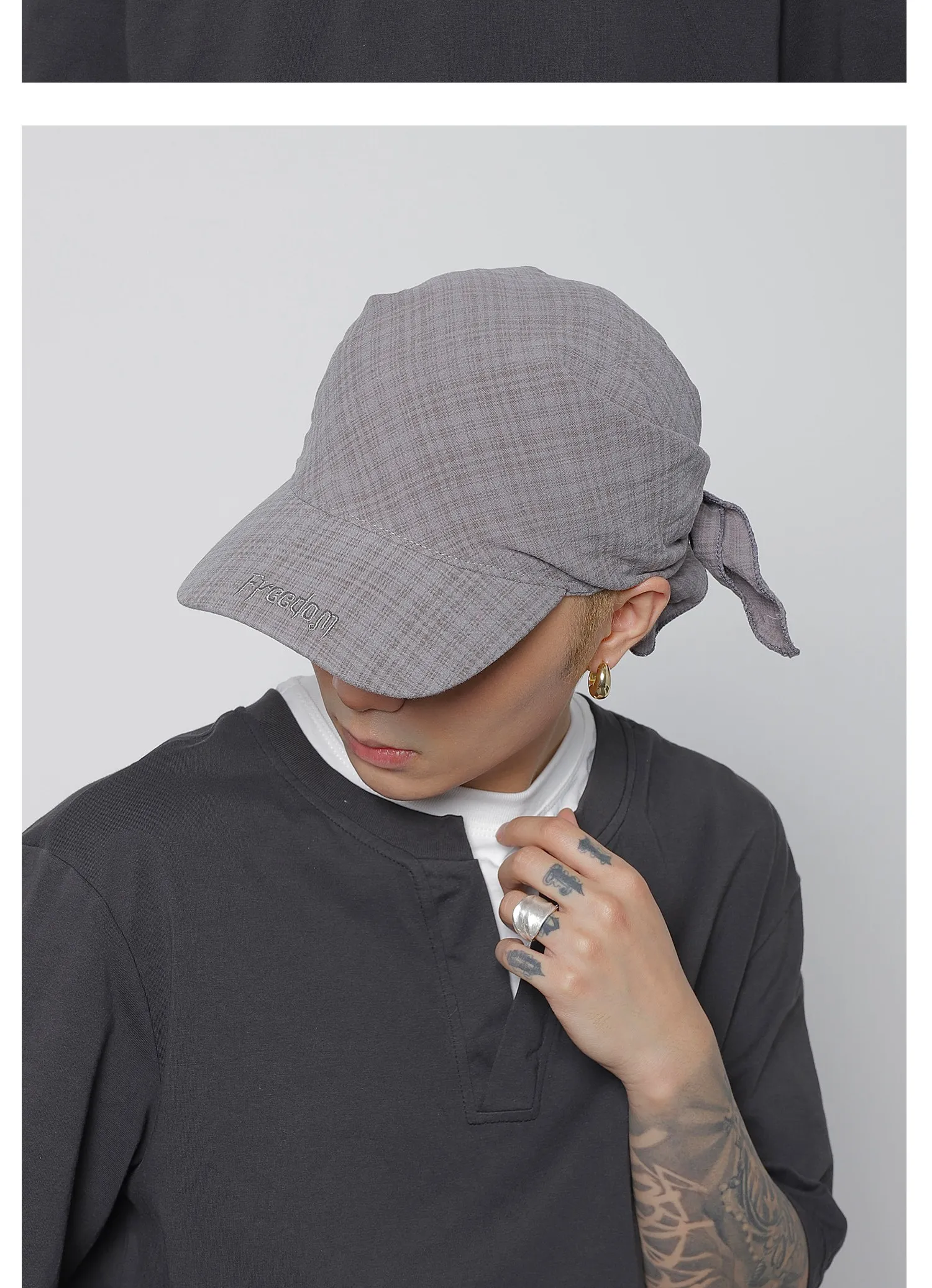 Outdoor Camping Style Sun Protection Hat for Women Men Scarf Hat Cool Street Sunscreen Tie Hat Wide Brim Hat Headscarf Hat