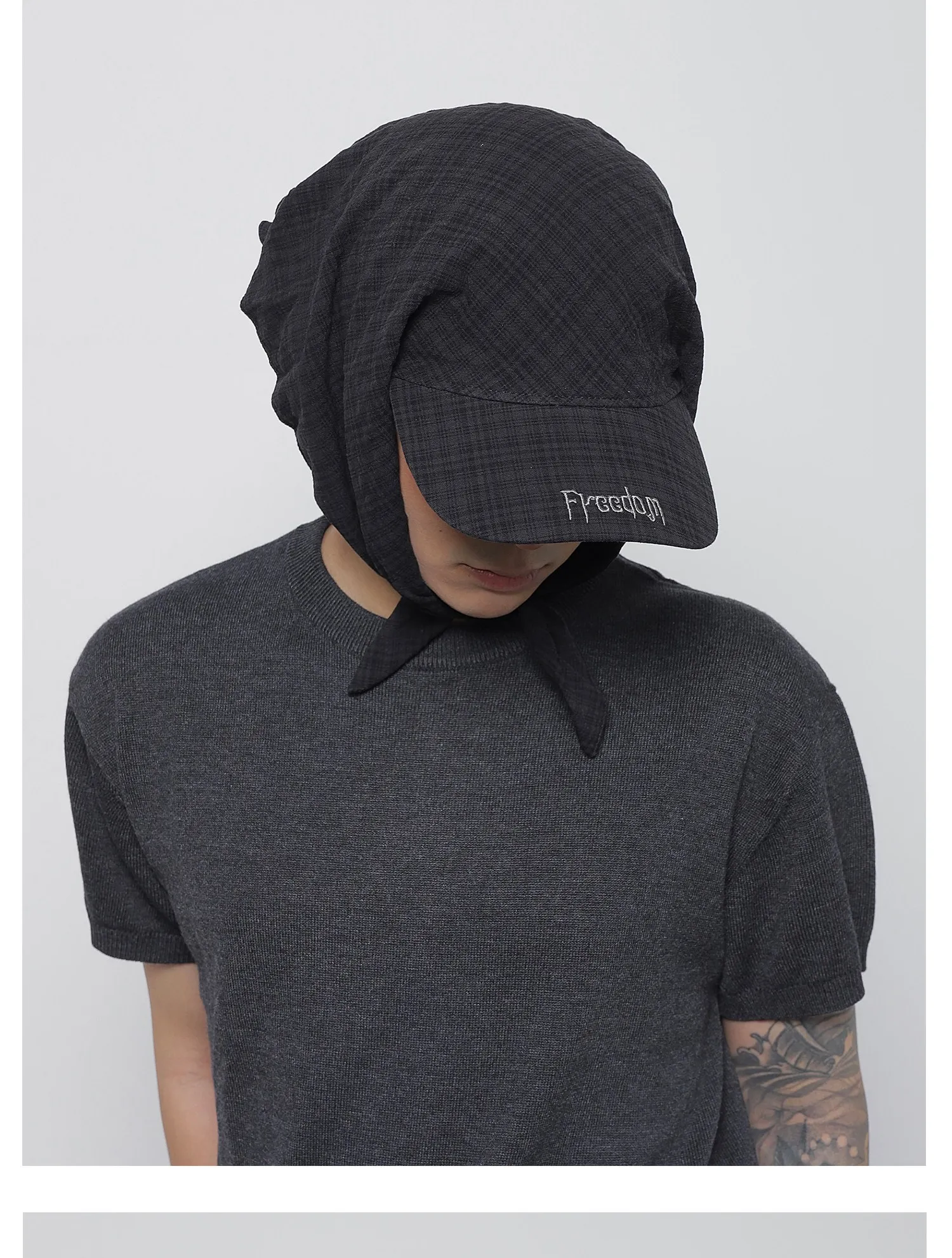 Outdoor Camping Style Sun Protection Hat for Women Men Scarf Hat Cool Street Sunscreen Tie Hat Wide Brim Hat Headscarf Hat