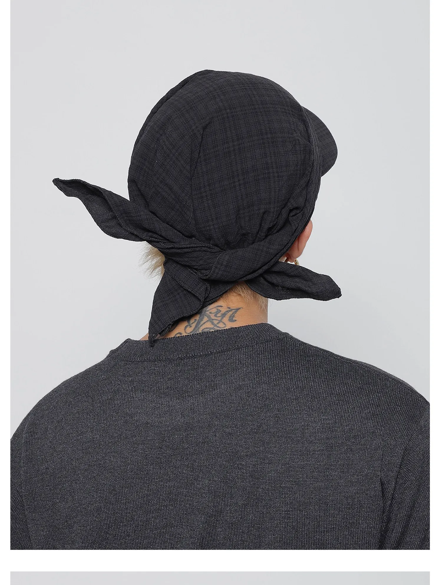 Outdoor Camping Style Sun Protection Hat for Women Men Scarf Hat Cool Street Sunscreen Tie Hat Wide Brim Hat Headscarf Hat