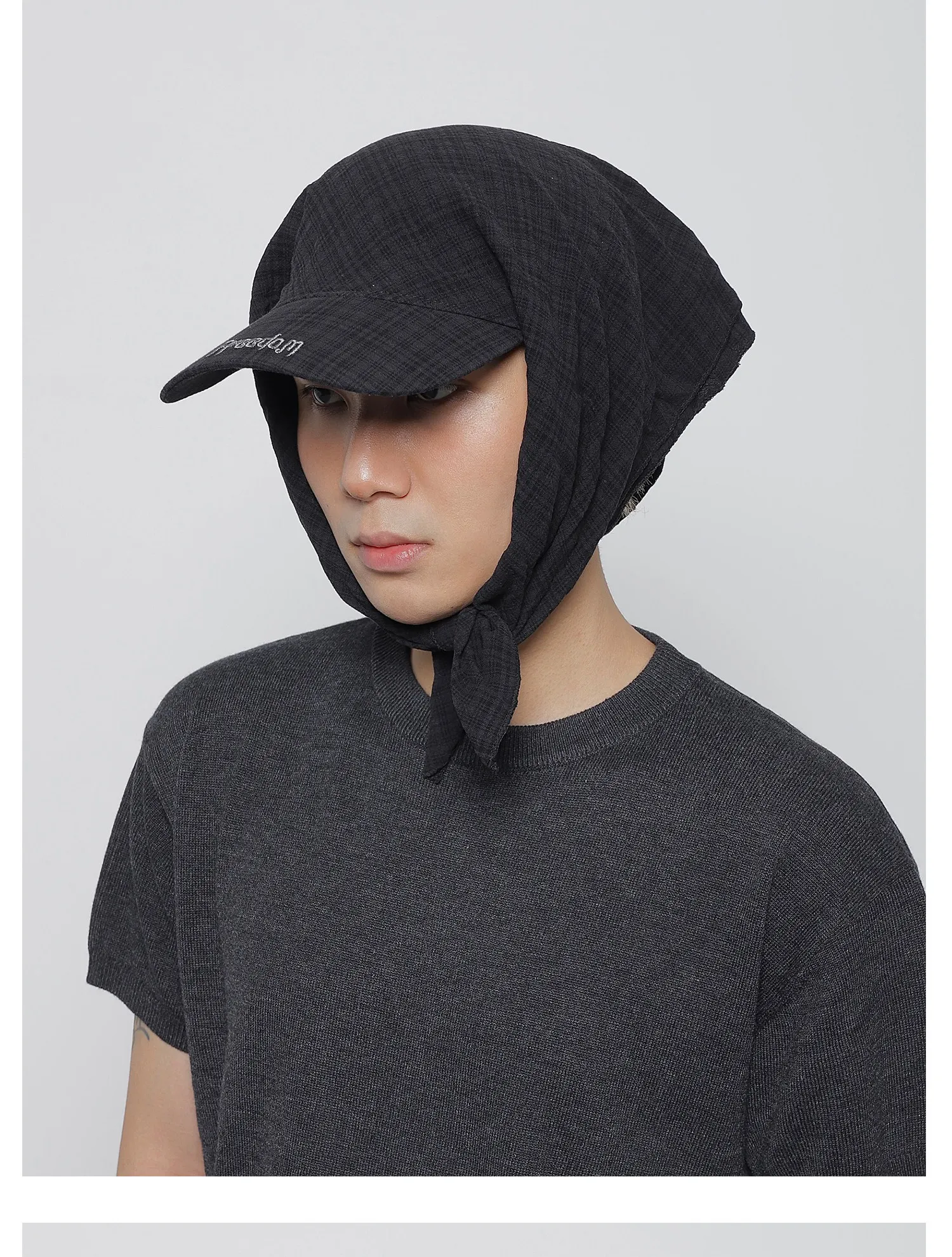 Outdoor Camping Style Sun Protection Hat for Women Men Scarf Hat Cool Street Sunscreen Tie Hat Wide Brim Hat Headscarf Hat