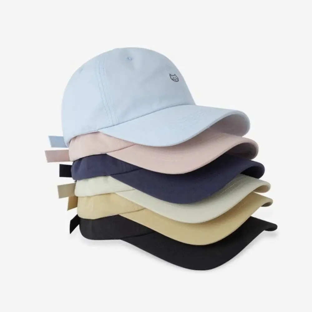 Fashion Embroidery Baseball Cap Cartoon Cat Breathable Sunshade Hat Adjustable Summer Cap