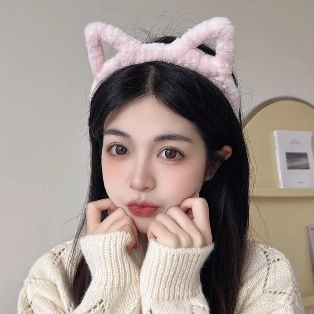 Plush Cat Ear Lolita Headbands Girls Cartoon Furry Hair Bands Hoop Women Cosplay Costume Party Headwear Korean Hair Accessories