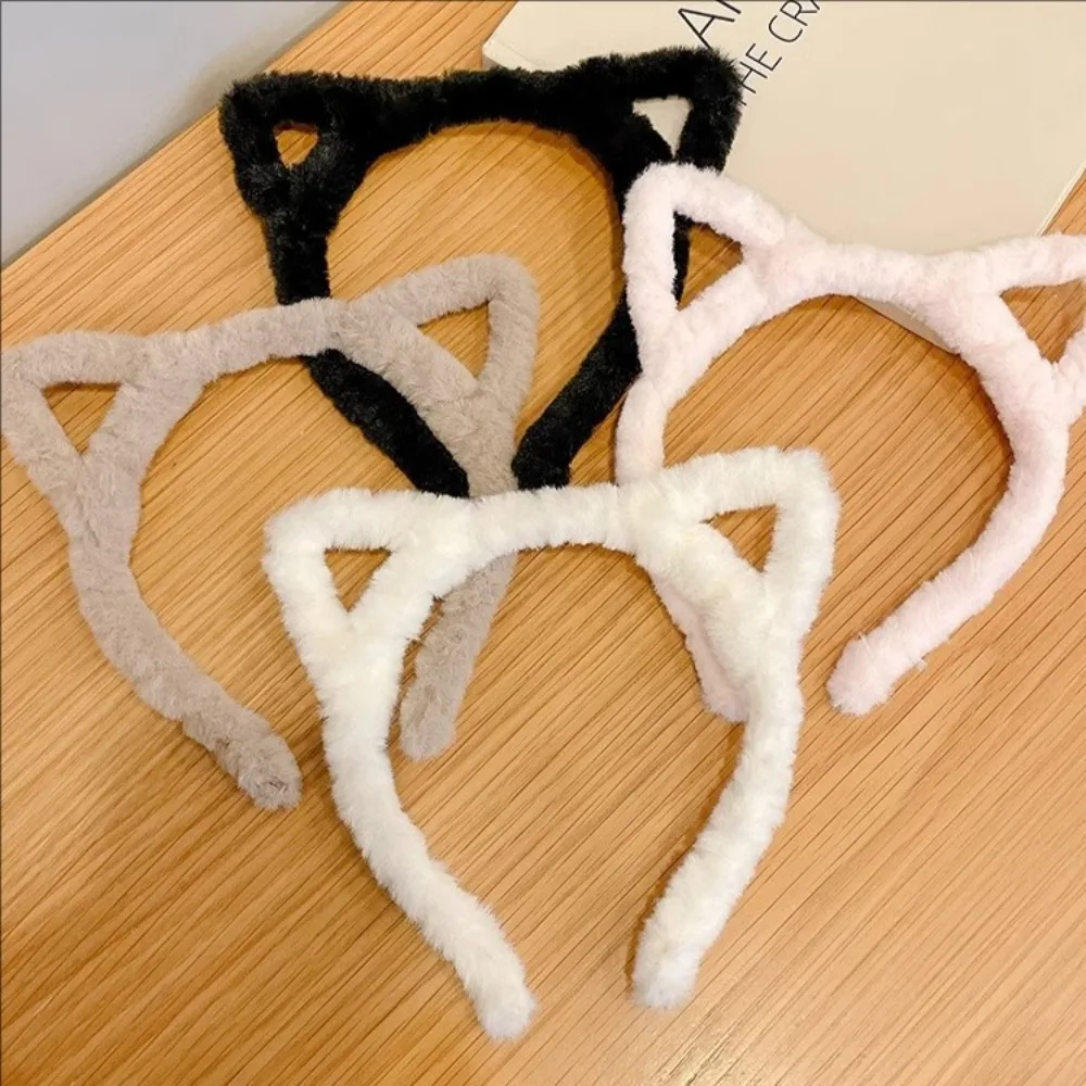 Plush Cat Ear Lolita Headbands Girls Cartoon Furry Hair Bands Hoop Women Cosplay Costume Party Headwear Korean Hair Accessories