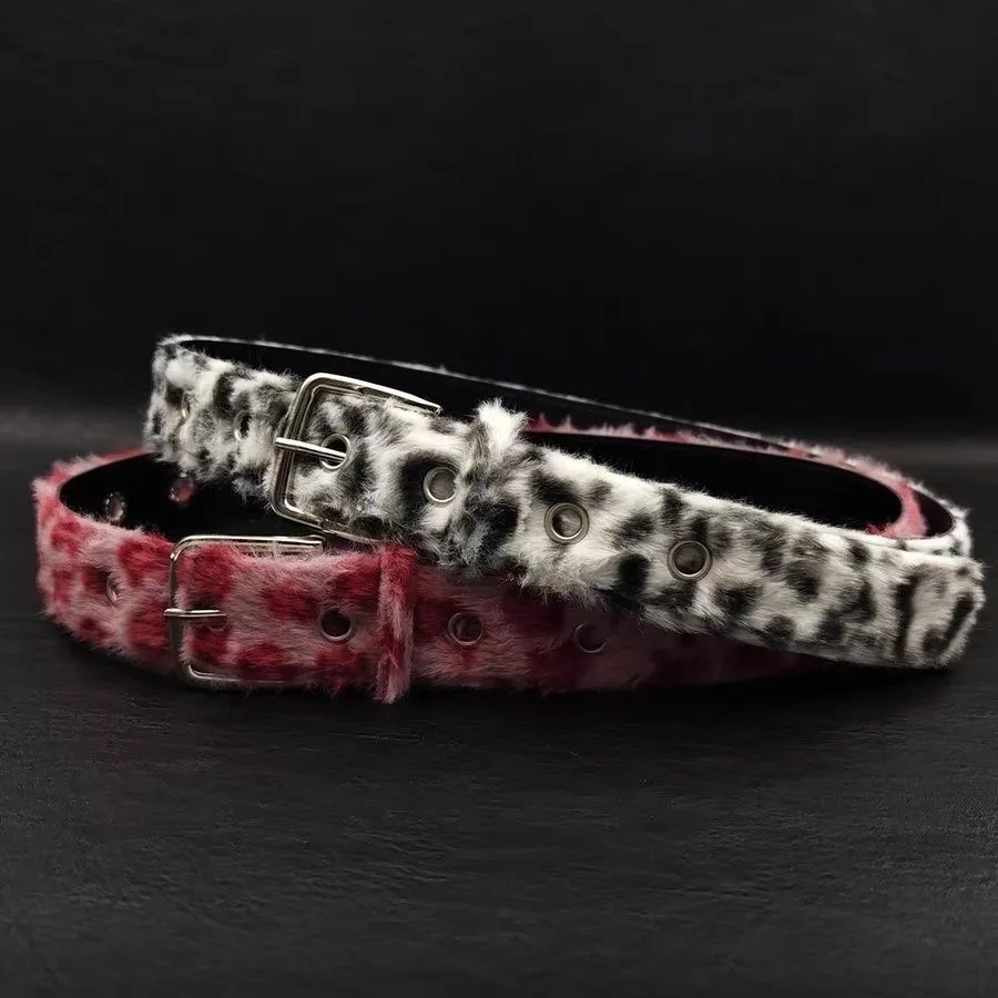 Suede Waist Belt for Women Y2K Style Trendy Waist Belt Pink/White Sexy Jeans Accessory Versatil Hip-Hop Style Streetwear