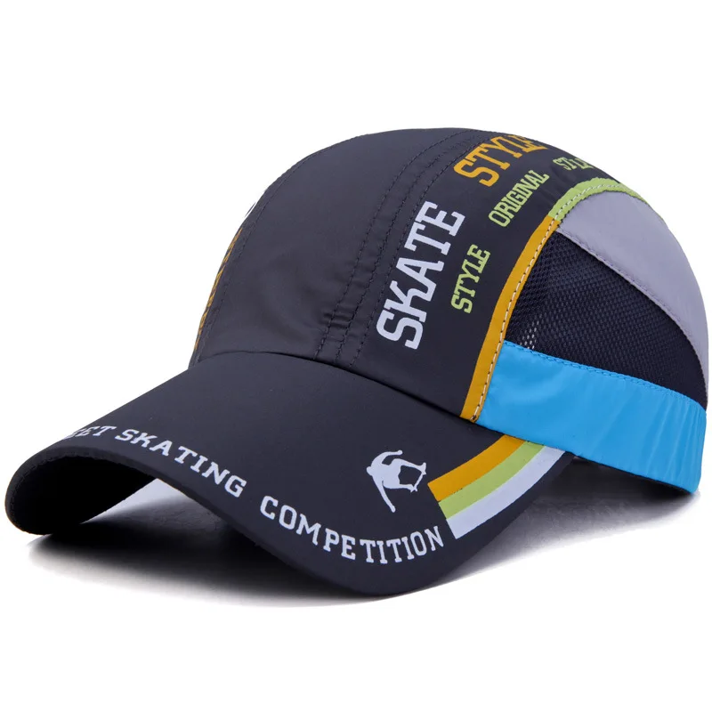 Summer Colorful Printed Mesh Quick-Dry Baseball Cap, Lightweight Breathable Outdoor Sun Hat for Marathon Running