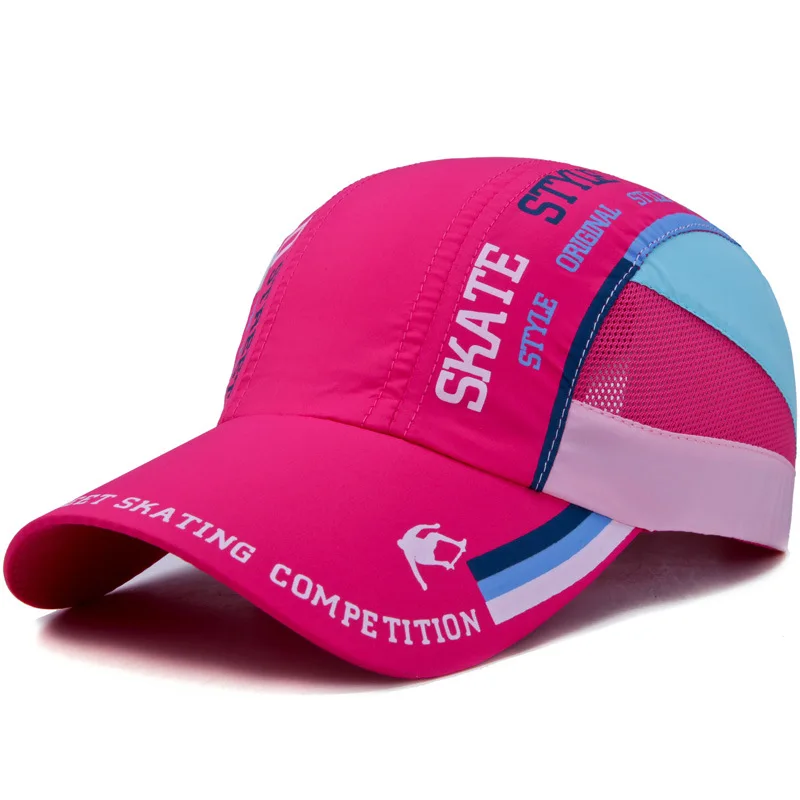 Summer Colorful Printed Mesh Quick-Dry Baseball Cap, Lightweight Breathable Outdoor Sun Hat for Marathon Running