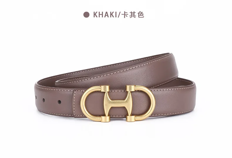 Fashionable Women's Versatile Decoration Jeans with Cowhide Belt; Ladies' High-End Business Fashion in Stock.