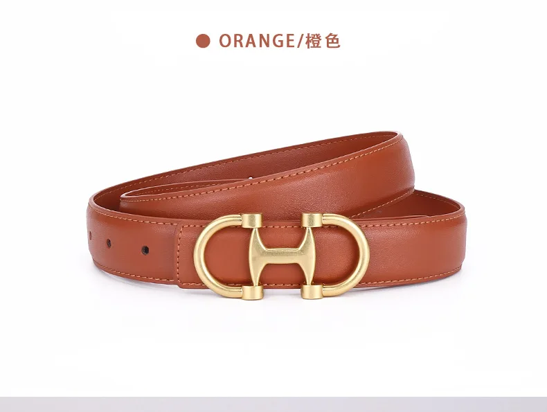 Fashionable Women's Versatile Decoration Jeans with Cowhide Belt; Ladies' High-End Business Fashion in Stock.