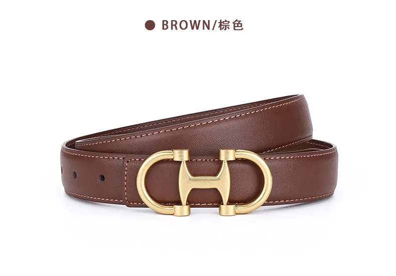 Fashionable Women's Versatile Decoration Jeans with Cowhide Belt; Ladies' High-End Business Fashion in Stock.