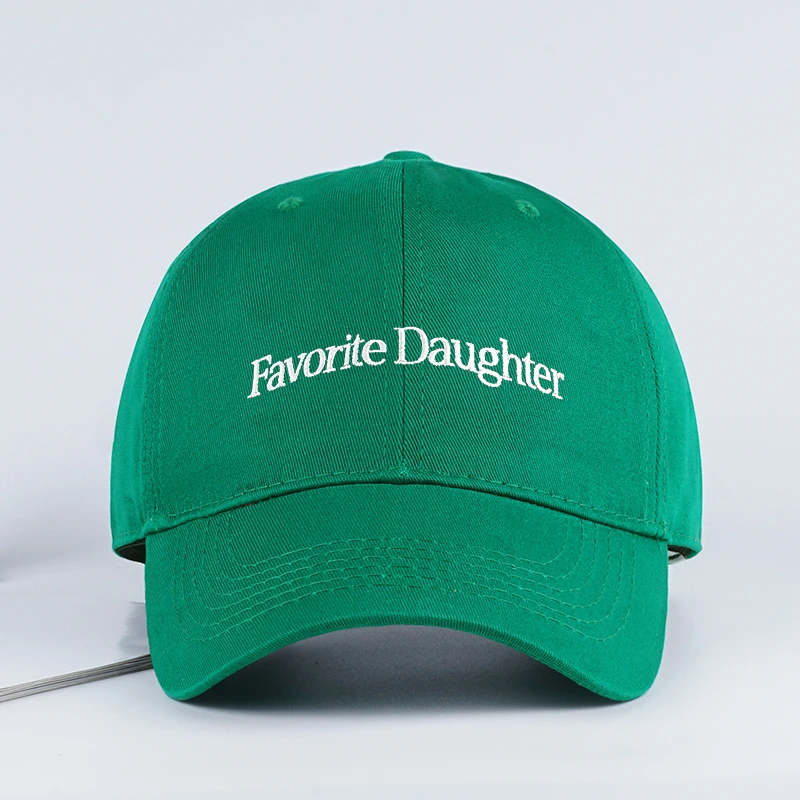 Fun “Favorite Daughter” Embroidered Soft-Peak Baseball Cap: A Stylish, Adjustable Sun Hat Perfect for Shopping and Vacations