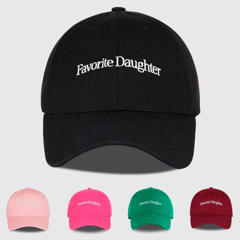 Fun “Favorite Daughter” Embroidered Soft-Peak Baseball Cap: A Stylish, Adjustable Sun Hat Perfect for Shopping and Vacations