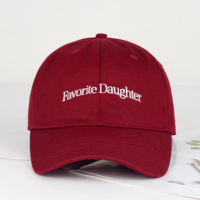Fun “Favorite Daughter” Embroidered Soft-Peak Baseball Cap: A Stylish, Adjustable Sun Hat Perfect for Shopping and Vacations