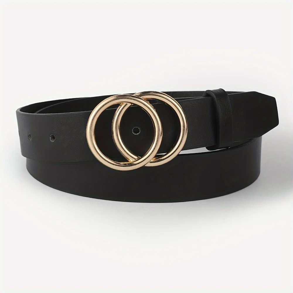 1 Piece of Unisex, Versatile, Simple Belt with Double Loops, Suitable for Casual Daily Wear, Going Out, Shopping, and Leisure